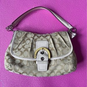 Coach tan logo shoulder bag